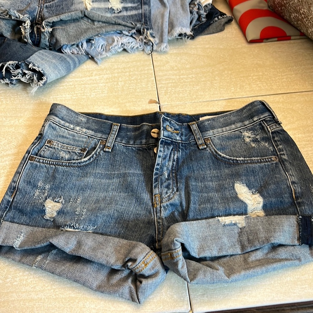 Annie Bing blue Jean shorts